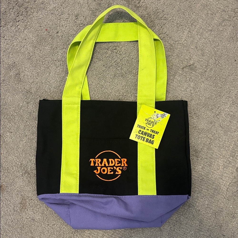Trader Joe’s Halloween Black and Purple Tote Bag